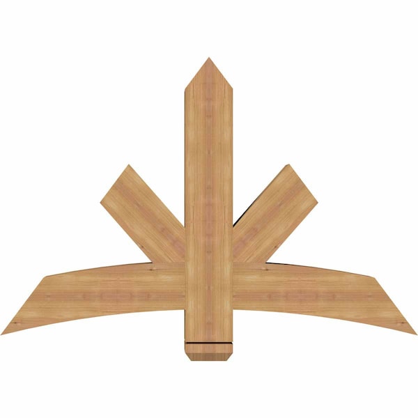 Ekena Millwork Alberta Smooth Timber Gable Bracket, Western Red Cedar, 48"W x 32"H x 5 1/2"D x 5 1/2"F, 16/12 Pitch GBW048X32X0606ALB00SWR - main
